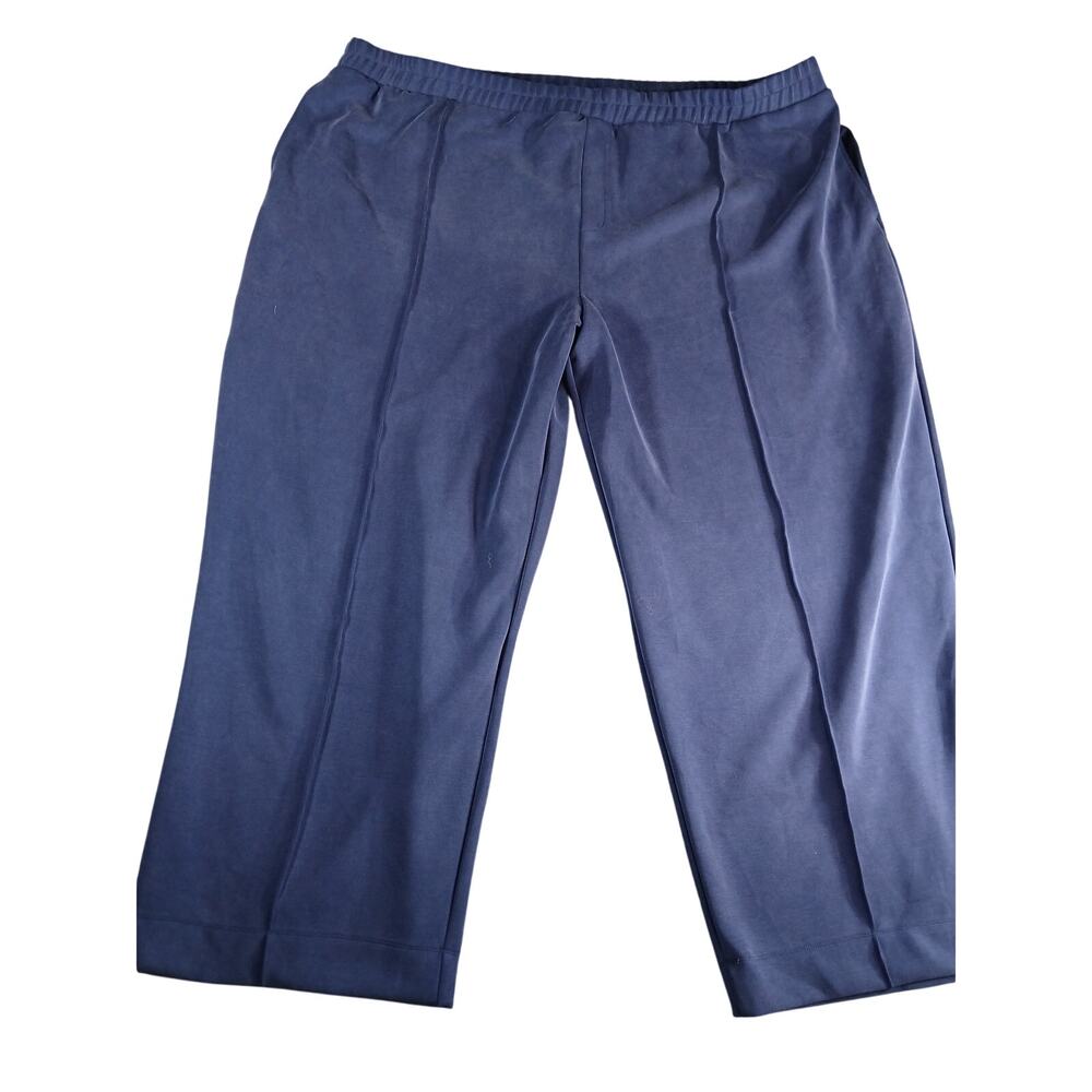 A New Day Pants Womens 4X Blue Sweatpants Wide Leg Stretchy Comfy Casual NWOT